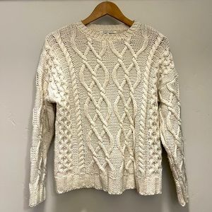 Cream Cable Knit Sweater